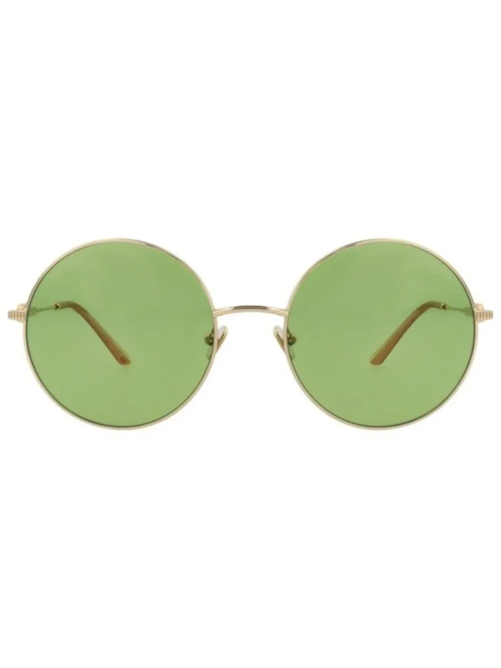 New Valentino Unisex Round/Oval Gold-Gold-Green Fashion Designer Sunglasses